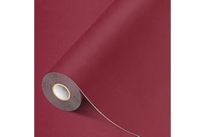 MICTER PU Pelle Adesiva per Riparazioni, 30x200cm Patch di Riparazione in Pelle, Toppe per Riparazione Autoadesive per Riparazione per Divano, Sedile Auto, Mobili, Tappezzeria (Rosso Vino)