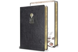 Biblia Reina Valera 1960 letra grande. Símil piel color negro, tamaño manual / Spanish Holy Bible RVR 1960. Handy Size, Large Print, Black Leathersoft