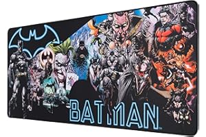 Subsonic, DC Comics Batman, Alfombrilla de ratón XXL 90 mm x 40 mm, Alfombrilla de escritorio de gaming con licencia oficial
