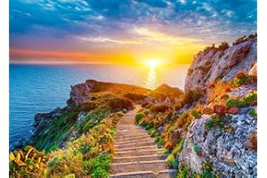 HUADADA Cape Milazzo Jigsaw Puzzles for Adults 1000 Piece Island Sicilia 1000 Piece Jigsaw Puzzles for Adults Gifts