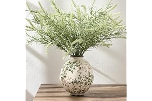 PORCER 5.8 Inch Green and Beige Antique Vase, Chinoiserie Floral Design, Rustic Ceramic Vase for Home Decor, Living Room, Bookshelf, Office, Entryway, Grand Millennial Decor, Chinoiserie Decor, Tuscan Decor