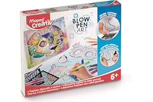Maped- Creativ Blowpen Art – Rotuladores aerográficos – 2 Trofeos Decorativos para Realizar – Combina y Decorar – Kit de Manualidades para niños a Partir de 6 años (846713)