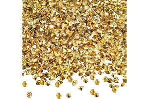 TOAOB 12 000 stycken akryl guld dekorativa diamanter 3 mm | Diamantform, kristallstenar, strass, fyllningar, för vaser, konfetti, bröllop, bordsdekoration