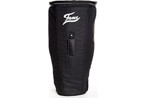 Fame Medium Conga Bag, 30x15 Zoll (76x38cm), Gepolsterte Percussion Tasche, Kunststoff, Wasserabweisend, Extra Starker Reißverschluss, Schwarz
