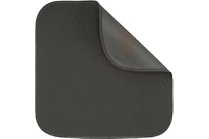 Sensalou Tapis de chaise pour incontinence - Imperméable - Lavable - 45 x 45 cm - Gris