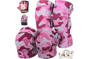 Simply Kids Protection Roller Enfant I Genouillère Coudières et Gants Vélo pour Fille Garçon I Protection Skateboard Enfant avec Sac Mesh I Vélo Trotinette Draisienne Ski Patinage