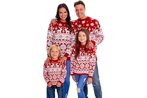 NEW CAMP LTD NewCamp Navy Christmas Jumpers for Men, Women and Kids – Family Christmas Jumper Ugly Christmas Sweaters – Long Sleeve Knitted Xmas Jumpers Crewneck Sweatshirt for Winter and Holiday Parties
