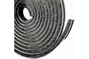 Lamondre 5 Meters Draft excluder for Doors, Window Seal Strip, Adhesive Draught Stopper, Draught excluder for Door, Window, Wardrobe - High-Density Felt - 9mm(W) * 9mm(H)- Black