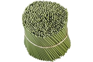 Danilovo Świece stożkowe z wosku pszczelego (zielone) - świece cerkiewne stożki do modlitwy, rytuału, Bożego Narodzenia - bez sadzy, bez kapania, wysokie, giętkie, N120, wysokość 16 cm, Ø 5,4 mm (50