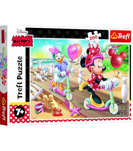 Trefl TR14820, Glitter-Puzzle Mit 100 Teilen - Minnie Maus