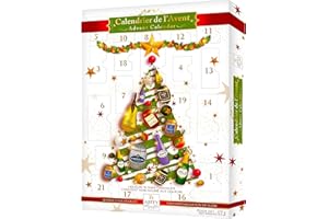 PVL TRADE ABTEY EXCLUSIVE Dark Chocolate Liqueur Advent Calendar 2025 - Assortment of Marc de Champange, Label 5® Scotch Whiskey, Calvados Boulards®, Armagnac Janneau®, BAYET Cognac, Poire Williams - 270g