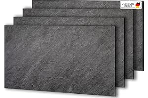 AS Country Stone Wandpaneele in Marmoroptik | 60x120 cm | 4 Stück |PVC Wandverkleidung aus Kunststoffplatten für Küche, Bad & mehr | Küchenrückwand Platte Wandpaneel | Darkstone