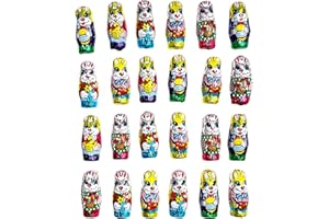 Decoration Paques, 24 Lapin Paques Chocolat, 170g Chocolat Paques en emballage individuel