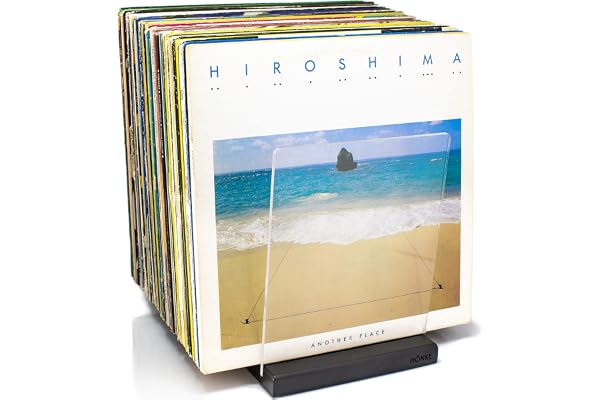 MÖNKE Support Pour Disques Vinyles - Un Porte-Disques Au Design Minimal - Capacité De 60 Disques - S'adapte À Tous Les Décors (Noir)