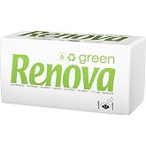 RENOVA Renovagreen Napkins, 200 Napkins, Recycled Paper | 200 Renovagreen Recycled Paper Napkins, Ecolabel Certified, Soft an