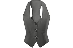 Foucome Womens Vest Fashion Casual Suit Vest for Women Versatile Racerback Waistcoat Vest Tops