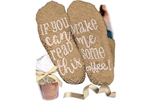 LUXE LIFESTYLE Gifts for Her - Funny “If You Can Read This Bring Me Some Tea, Wine & More!” Cupcake Socks - Birthday Gifts for Women