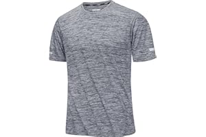 MAGCOMSEN Tee Shirt Homme Chemise D'entraînement Respirante à Séchage Rapide Chemise Course à Manches Courtes T-Shirt de Fitness