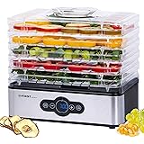 TZS First Austria - Edelstahl Dörrgerät digital mit Timer bis 99 Std und Temperaturregler von 35-70°Celcius, 5 Etagen, BPA Fr