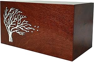 Aesthetic Urns Urne für Asche, mittelgroß, Walnussholz, groß