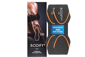 Bodify Juego de 2 almohadillas de repuesto originales (sin controlador) para entrenamiento de brazos y piernas EMS – Entrenador muscular para hombres y mujeres