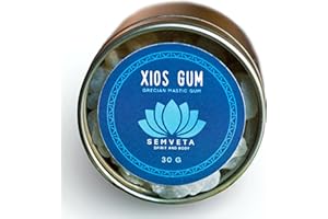 SEMVETA SPIRIT AND BODY Chios Mastic Gum (30g) - Grecian Mastic Gum, Natural Mastic Chewing Gum for Oral Health, Jawline and Pineal Gland - Greek Mastic Gum, Pure Sugar Free Chewing Gum - Small Tears