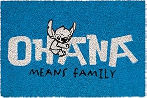 Grupo Erik Zerbino Disney Stitch Celeste, Fabbricato con una Base in PVC Antiscivolo, 40x60 cm