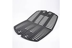 LOKHING Grillrost Gusseisen Grill Ersatzteile Zubehör Passen für Weber Q300 Series, Q320, Q3000 Series, Q3200, 586002, 57060001, 404341 Grill Modelle,(2er Set,Insgesamt 63,5 x 45,21 cm)