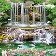 HD PRINT House Self Adhesive Water Fall Wallpaper Wall Sticker for Home Decor, Living Room, Bedroom, Hall, Kids Room, Play Room (PVC Vinyl, Water Proof62 (24 X 24 INCH)