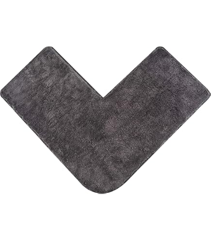 Tapis De Salle De Bain En L Pastoralist - 80x80 Cm, Corail Doux, Antidérapant, Ultra Absorbant Et Lavable - 8