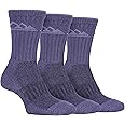 Storm Bloc - 3 Pairs Womens Cushioned Sole Breathable Cotton Rich Anti Blister Walking Socks