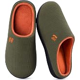 RockDove Men's Two-Tone Memory Foam Slipper | Slip-on, Indoor/Outdoor, Home Use, Non-Slip, Machine Washable, Lightweight, Ski