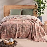 RAYME TEXTILE Muslin Hybrid Quilt, 240x260 cm, Machine Washable, Comfortable Lightweight 100% Cotton Muslin Fabric Coated Elya