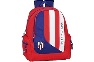 Safta 612045662 Mochila Grande Adaptable a Carro, niño Atlético de Madrid, Rojo, Blanco, Azul