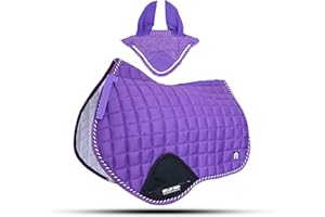 GALLOP SHOP Sottosella Numnah - Sottosella per saltare a contatto ravvicinato (pieno, viola)