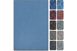 CASA PURA Tappetini per Scale Interne - Copri - Gradini Antiscivolo, Combinabili con Tappeti e Passatoie in Vari Colori e Misure - Rettangolari - Set da 15-23.5 x 65 cm - Blu Chiaro