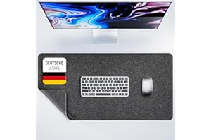 ‎MYMIND MYMIND® Schreibtischunterlage Filz [Rutschfest] 80x40cm - Premium antirutsch XXL Mauspad - Schreibunterlage für Homeoffice - Schreibtisch Unterlagenmatte - Desk Mat - Schreibtisch Unterlage Büro