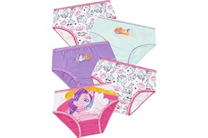My Little Pony Girls Underwear, 5 Pack Girls Knickers, Cotton Kids Underwear, Ages 18 Months To 8 Years