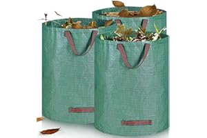 PIMDYGO Sac Jardinage Déchets, Sac Déchets Verts, 3 x 272L Sacs Jardin Autoportant, Big Bag avec Poignées, Étanche, Pliable et Réutilisable, Sacs à Déchets de Jardin, Sac Végétaux Jardin