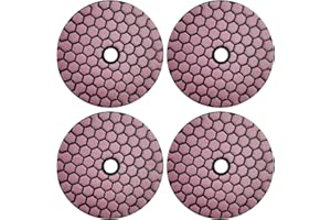 SYULCR 4 pezzi Set di Tamponi per Lucidatura, 100mm Dischi per Smerigliatrice, Platorello per Smerigliatrice, Dischi per Lucidare Marmo per Taglio a Secco, Pietra Naturale, Granito e Marmo (150) (4)