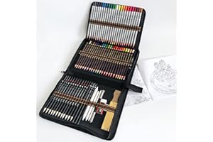 OWNSUN 72 Lápices de colores profesionales kit(incluir lápiz de dibujo) para adultos y niños, Dibujar y sombrear lápices de colores dibujo, historietas set
