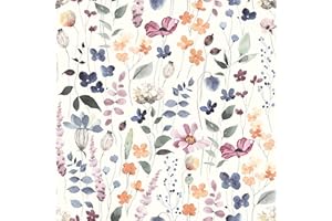 ALZKKLL Verdicken Tapete Blumen,Abziehen und Kleben Tapete Tinte Blume Blätter Tapete Vinyl Selbstklebende Tapete für Schlafzimmerschränke und Küchendekoration (17,3 "x 118")