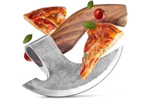 ECKWIN® Pizzaschneider | Wiegemesser für Pizza, Kräuter, & Co | Perfekte Männer Geschenke | Pizzamesser | Pizza Axt Wikinger | Pizza Zubehör für Männer (Halvor)