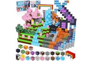 GraceDuck Magnetische Bausteine - 150 Stück Magnetbausteine Bauwelt Dunkles Waldschloss - Magnetische Bauwelt Spielzeug für Junge und Mädchen - Magnetic Blocks Geschenke für Kinder ab 5 6 7 8 9 Jahre