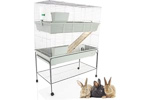 Rabbit/Guinea Pig 2 Tier Indoor Cage with Stand by Cozy Pet 120cm suitable for Rat, Chinchilla and Small Animals Hutch Model: RB120-D + RB120-ST (We do not ship to NI, Scot H & Isls, CI, IOM, IOW.)