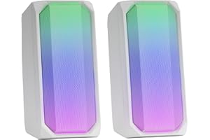 MARSGAMING Mars Gaming MSRGBW, Altavoz Bluetooth Potente 15W, RGB Full Mesh, 2 Drivers Activos, Blanco