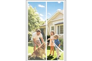 Magnetisk myggnätsdörr, insektsskydd, magnetisk gardin för balkongdörr, 100 x 200 cm, insektsgardin, magnetisk dörr, insektsskärmdörrar utan borrning, insektsskyddsgardin för terrassdörr