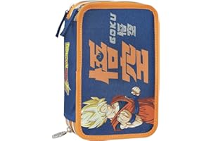 Franco Cosimo Panini DRAGON BALL SUPER - Astuccio Scuola Ovale Ufficiale Dragon Ball, Ideale per Riporre la Cancelleria, con Divisorio Interno con Passanti Elastici e Pratica Chiusura a Zip