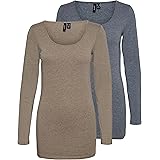 VERO MODA Långärmad damskjorta (2-pack)