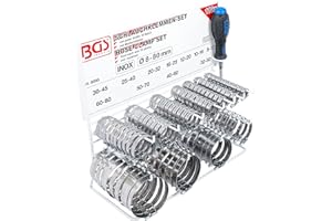 BGS 8095 | Surtido de abrazaderas de manguera | inoxidable | en exhibidor | 111 piezas